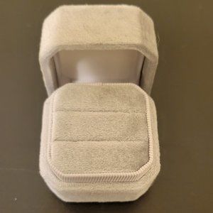 Gray Velvet Ring Box